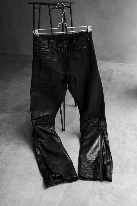 Vintage TAURUS DROSPO Learher Motorcycle Biker Pants 古著褲腳拉鏈真皮騎士皮褲
