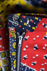 1970's Vintage Full Print Pants (Talon Buckle) 1970s hippie style printed trousers