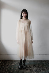Chika Kisada Tulle One Piece Dress Japanese designer brand high-necked tulle dress with detachable lining