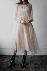 Chika Kisada Tulle One Piece Dress Japanese designer brand high-necked tulle dress with detachable lining