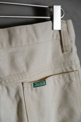 90年代の日本のヴィンテージ「シンプルライフ」オフホワイトデニムブーツカットジーンズ