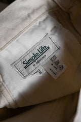 90年代の日本のヴィンテージ「シンプルライフ」オフホワイトデニムブーツカットジーンズ