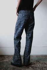 Paisley Jacquard Denim Flared Jeans 古著圖騰緹花丹寧喇叭褲