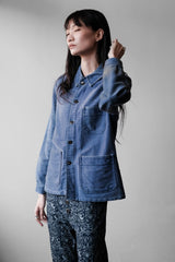 French Vintage “Le Sans Pareil” Moleskin Work Jacket French vintage blue moleskin work jacket