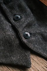 Deadstock 1930's "JMF &Co." French Distressed Wool Waistcoat