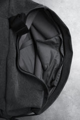 Cote&Ciel Isar Backpack, a French fashion and functional bag brand, features a waterproof canvas backpack in heather gray.