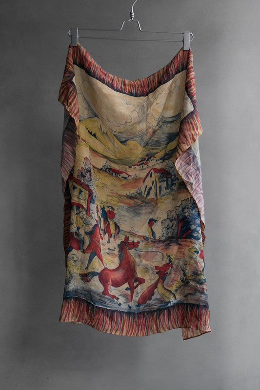 BODE Multicolor Pampa Pony Scarf 美國設計師品牌 絲質印花方巾 *全新附吊牌
