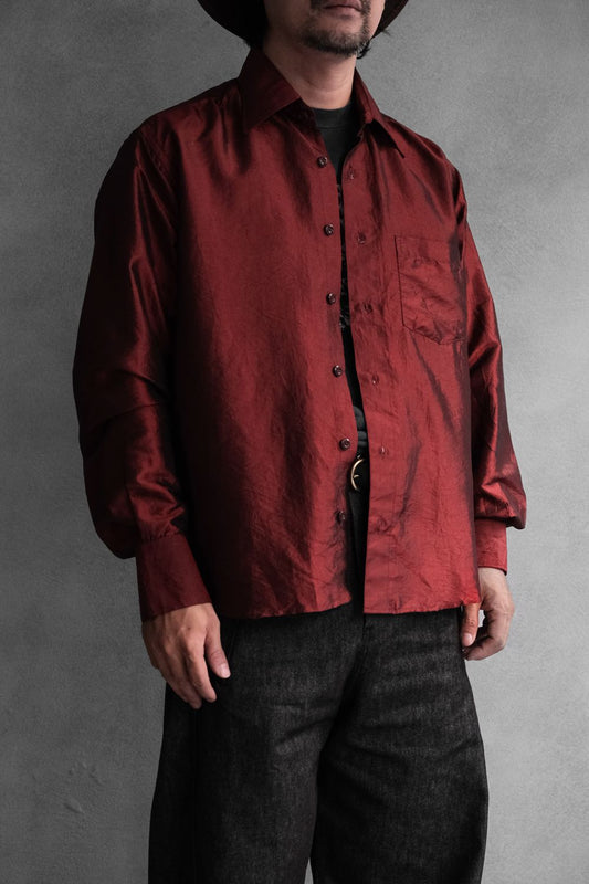 Vintage Montage Metallic Shirt 復古紅色金屬光澤襯衫