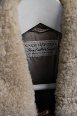 Sunrise Leather Co. Sherpa Collar Leather Vest 羊羔絨領皮衣背心