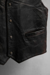 REDSKINS DEPT. Vintage Leather Waistcoat Vest 古著真皮馬甲背心
