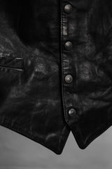 Vent Couvert Vintage Leather Waistcoat Vest 法國古著真皮馬甲背心