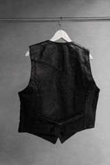 Vent Couvert Vintage Leather Waistcoat Vest 法國古著真皮馬甲背心