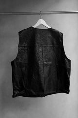Texr Store Vintage Leather Zip Vest Made in Italy 古著拉鏈皮衣背心 義大利製