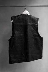 Vintage Zip Pocket Leather Vest 古著拉鏈口袋皮衣背心
