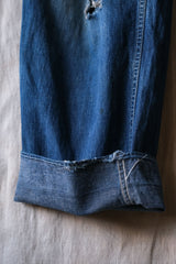 1940~50's "TEST" Vintage Denim Overalls Original Vintage Denim Overalls