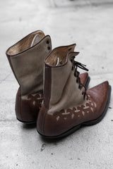 Tony Mora Lace-up Leather Cowboy Western Boots 古著 綁帶雕花皮革牛仔西部靴 西班牙製