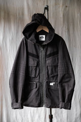 Undercover 11S/S Military Field Jacket Takahashi Shield zipper military jacket with wire on the hood