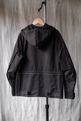 Undercover 11S/S Military Field Jacket Takahashi Shield zipper military jacket with wire on the hood
