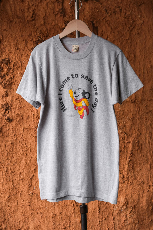 1980’s Vintage Mighty Mouse Tee Made in USA Single Stitch古著 福斯動畫 超級老鼠印花短T 美國製 單線車縫