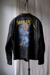 Vintage Hand-Painted "METALLICA Damaged Justice 1988~89" Leather Motorcycle Jacket