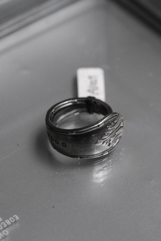 AUSTRALIA (RODD) C.1930~1950’s Stainless Souvenir Spoon Ring 澳洲鍍銀湯匙手工戒指