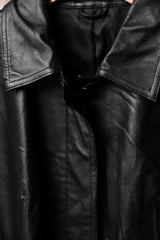 COMME CA ISM Belted Leather Coat Japanese brand vintage leather belt short coat