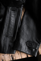 COMME CA ISM Belted Leather Coat Japanese brand vintage leather belt short coat