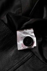 COMME CA ISM Belted Leather Coat Japanese brand vintage leather belt short coat