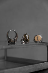 Vintage Mid Century Statement Chunky Black Onyx Signet Silver 925 Ring 中世紀黑瑪瑙厚戒台純銀戒