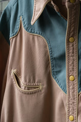1940's "Circle A" 2-Tone Western Shirt 1940s Vintage Western Shirt