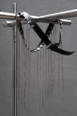 Ball Chain Leather Belt 金屬珠鏈流蘇皮帶
