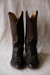 「Nocona Boots」スネークレザーカウボーイウエスタンブーツ ヴィンテージブラウンスネークレザーカウボーイウエスタンブーツ