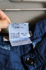 Katharine Hamnett London Linen/Tencel Wrinkle Pants British designer brand linen and Tencel blended wrinkled trousers