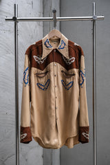 Gruber & Rosen 1940’s 2-Tone Embroidered Western Shirt 古著蝴蝶刺繡西部襯衫