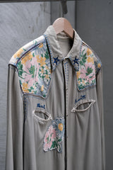Best Tailor Inc. 1940s Embroidered Western Shirt - Vintage Print, Appliqué, Embroidery, Rhinestone Buttons