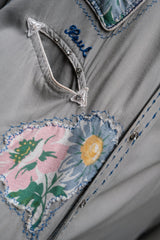 Best Tailor Inc. 1940s Embroidered Western Shirt - Vintage Print, Appliqué, Embroidery, Rhinestone Buttons
