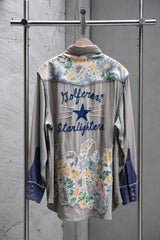 Best Tailor Inc. 1940s Embroidered Western Shirt - Vintage Print, Appliqué, Embroidery, Rhinestone Buttons