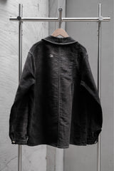 Le Mont St Michel Vintage French Black Moleskin Work Jacket 法國古著黑色鼴鼠皮工裝外套