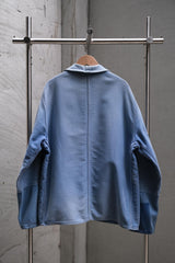 French Vintage Blue Moleskin Work Jacket 法國古著藍色鼴鼠皮工裝外套