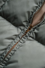 1950s~60s Eddie Bauer Rib-Knit Collar Quilted Down Vest Talon Zipper 美國古著戶外老牌羽絨背心 薄荷綠