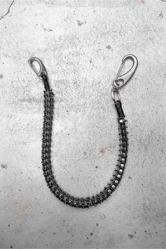 Skeleton Spine Gothic Punk Style Key Chain Sliver歌德龐克風格 鈦鋼脊椎骨褲鏈/腰鏈 銀色