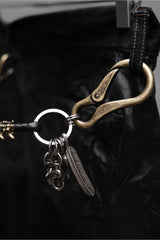 Skeleton Spine Gothic Punk Style Key Chain S Gold Gothic Punk Style Titanium Steel Spine Chain/Waist Chain S Size Gold