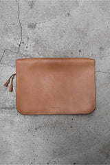 Hender Scheme Leather Zip File - Japanese handcrafted leather brand, leather document case and clutch.