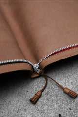 Hender Scheme Leather Zip File - Japanese handcrafted leather brand, leather document case and clutch.