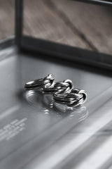 Thick knot sterling silver 999 ring