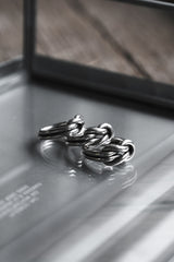 Thick knot sterling silver 999 ring