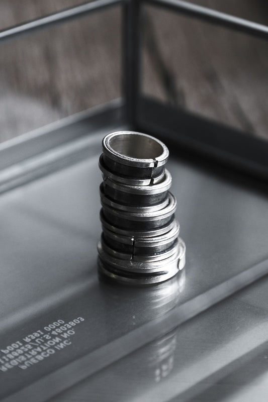 Circle minimalist sterling silver 999ring