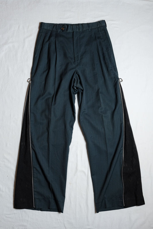 (C) バンリストラクチャ ジッパースーツパンツ