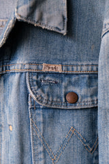 Wrangler blue bell 1960's 24MJZ Denim Jacket CONMAR Zip 60s vintage blue denim zipper jacket made in the United States