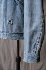 Wrangler blue bell 1960's 24MJZ Denim Jacket CONMAR Zip 60s vintage blue denim zipper jacket made in the United States